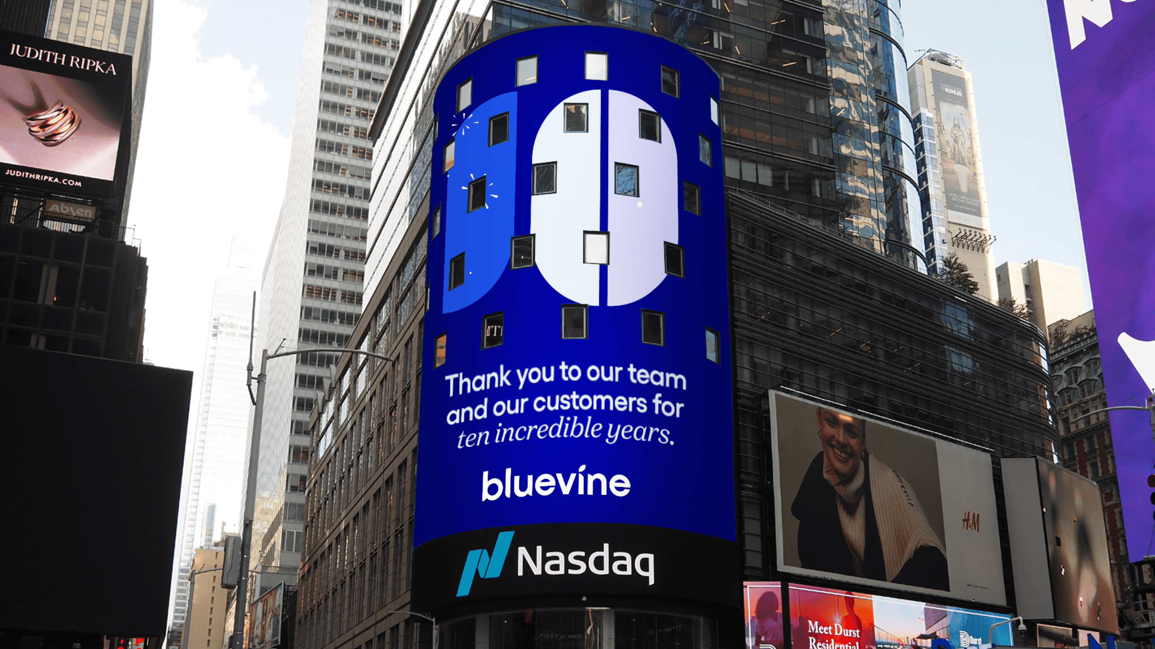 Bluevine Nasdaq celebration